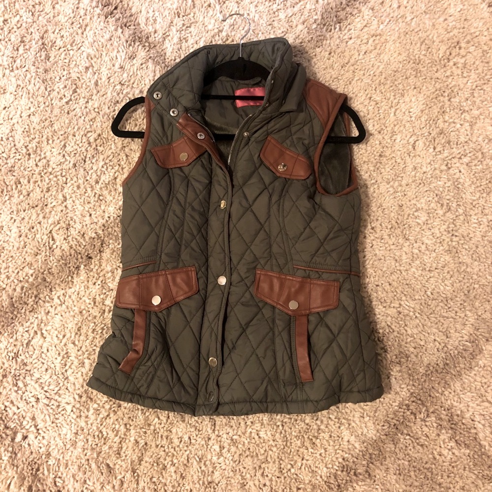Olive green vest